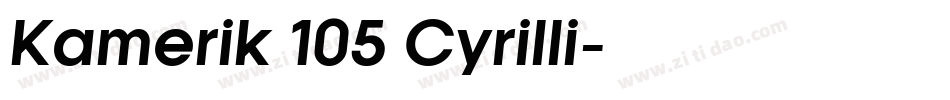 Kamerik 105 Cyrilli字体转换